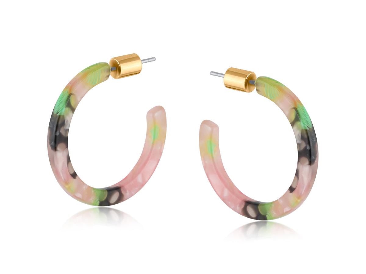Big Metal London Llona Resin Skinny Earrings