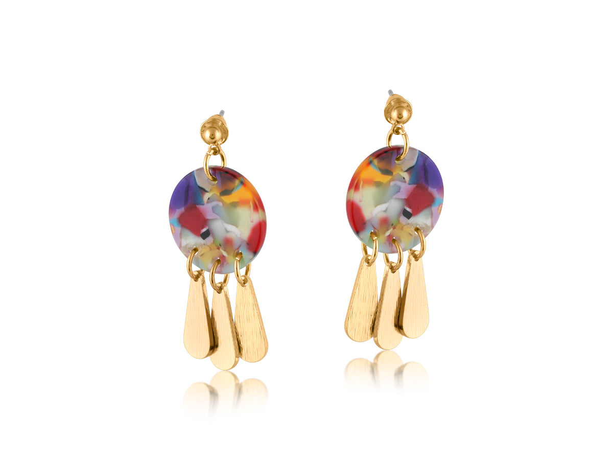 Big Metal London Carina Resin Earrings