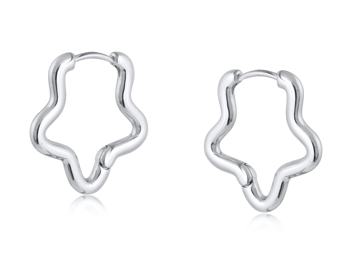Big Metal London Soraya Squiggle Hoop Earrings