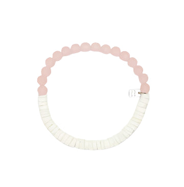 Pura Vida Puka Shell & Frosted Bead Bracelet