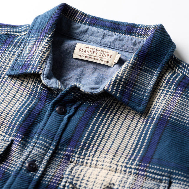 Outerknown Blanket Shirt - Chestnut Apollo Plaid