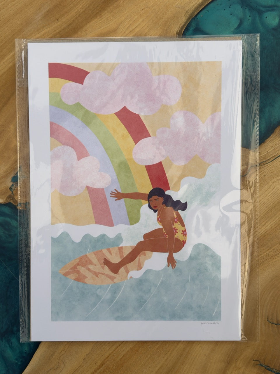 Rainbow Surfer Artwork