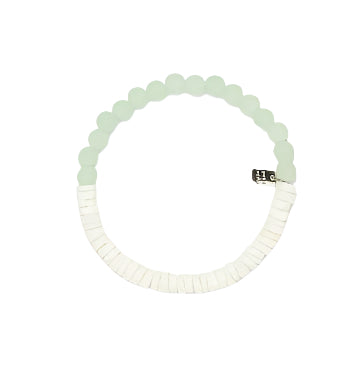 Pura Vida Puka Shell & Frosted Bead Bracelet