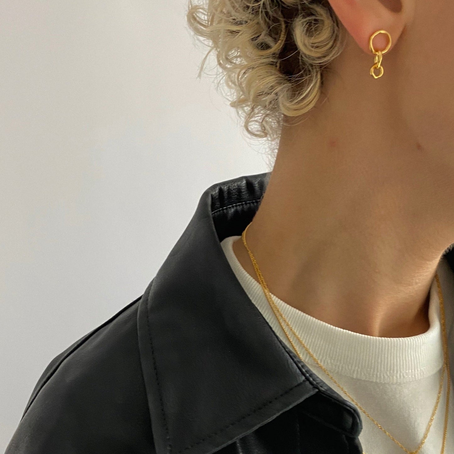 Lines & Current 'Frieda' Interlocked Stud Earrings