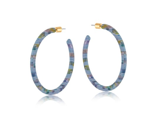 Big Metal London Marie Skinny Resin Earrings