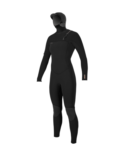 O'Neill Hyperfreak 5/4+ Women's Chest Zip w/ Hood.