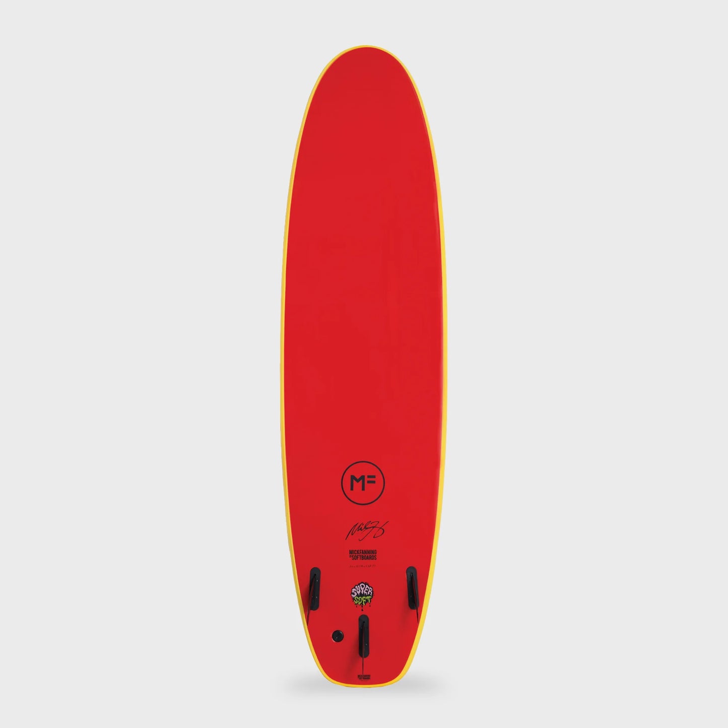 Mick Fanning Beastie Super Soft Tri Softboard -  Yellow/Red - 7'0 x 22 x 2 3/4 x 50L - Multi
