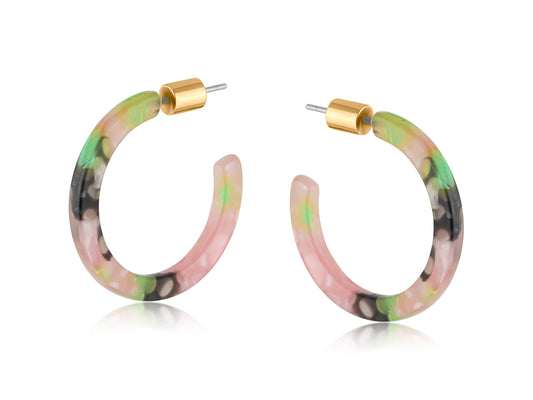 Big Metal London Llona Resin Skinny Earrings