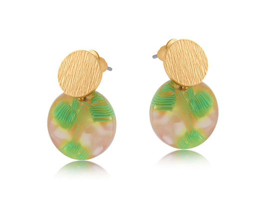 Big Metal London Olivia Small Disc Earrings