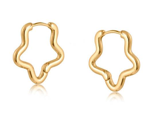 Big Metal London Soraya Squiggle Hoop Earrings
