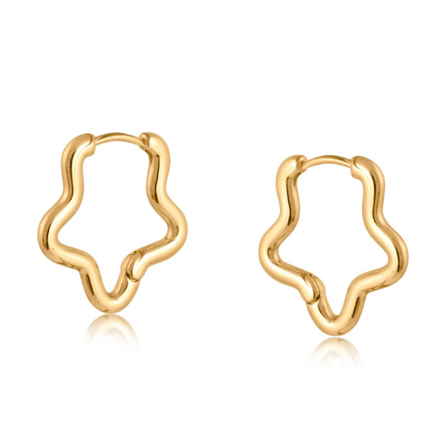 Big Metal London Soraya Squiggle Hoop Earrings