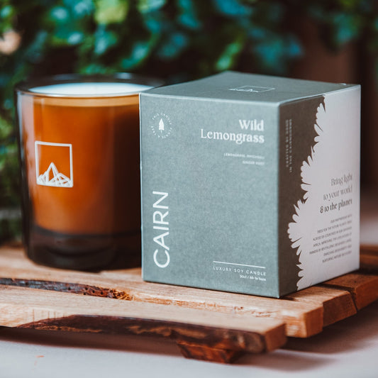Cairn Candles Wild Lemongrass Amber