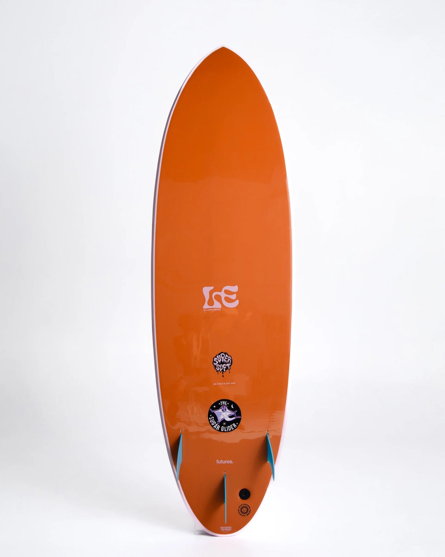 Mick Fanning x Laura Enever Sugar Glider Super Soft - Pink/Clay - 7'0 x 22' x 2 3/4' x 48L - Futures