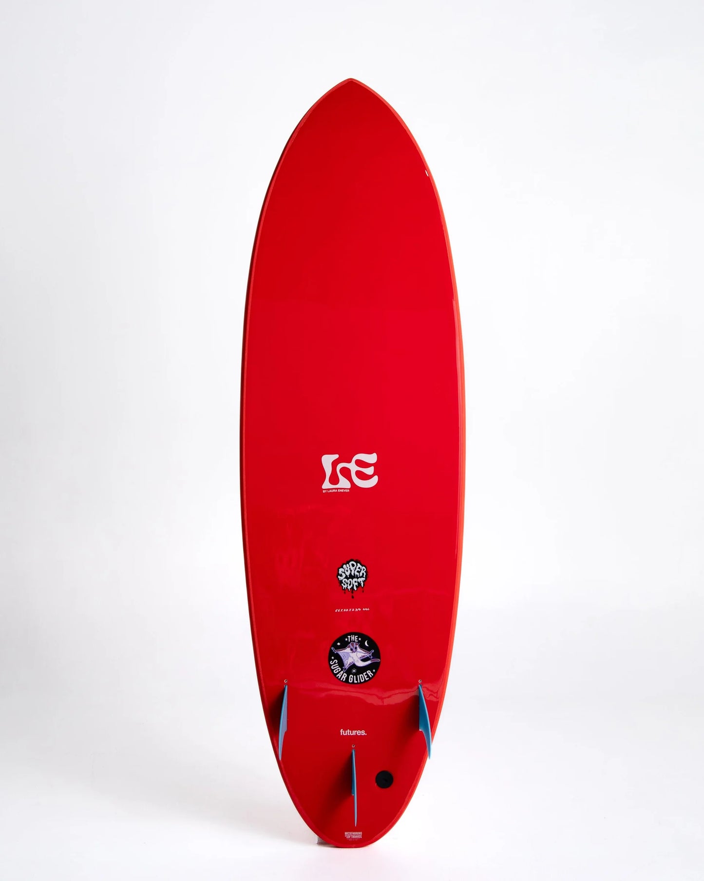 Mick Fanning x Laura Enever Sugar Glider Super Soft - Red Future - 7'6 x 22 5/8 x 2 7/8 x 55L - Futures