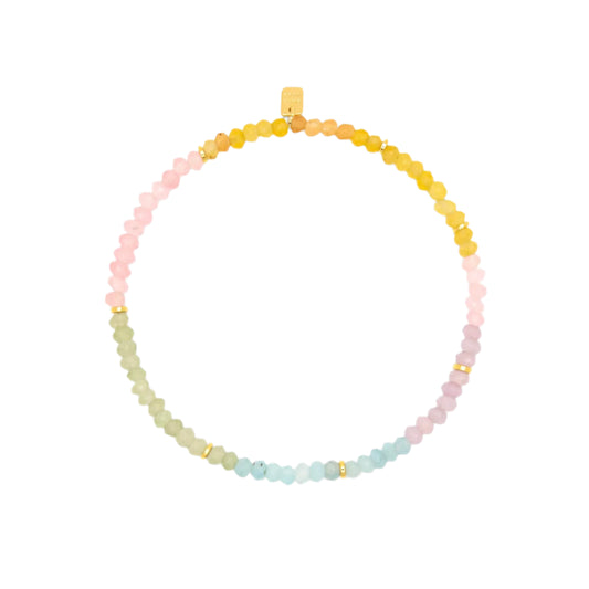 Pura Vida Ombre Rainbow Bead Anklet