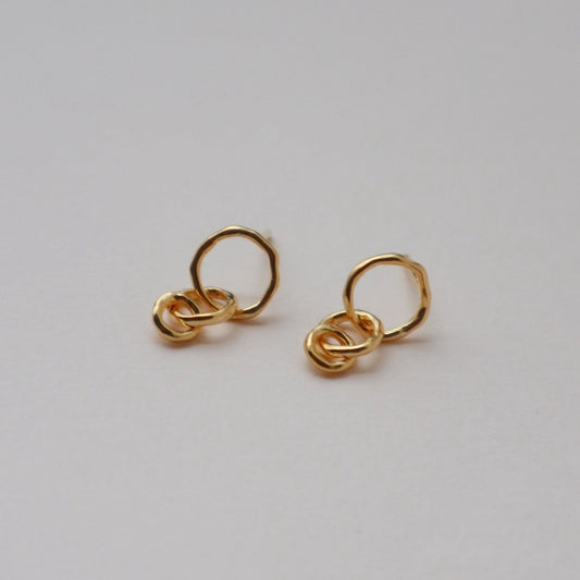 Lines & Current 'Frieda' Interlocked Stud Earrings