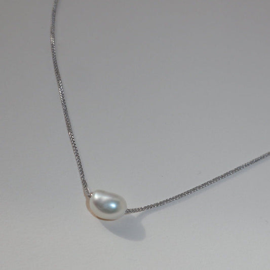 Lines & Current 'Emelia' Pearl Chain Necklace