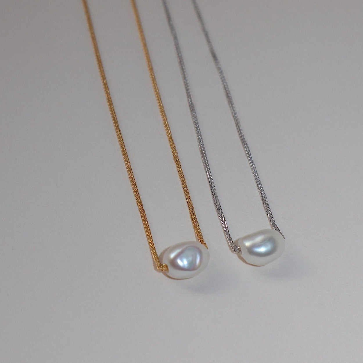 Lines & Current 'Emelia' Pearl Chain Necklace