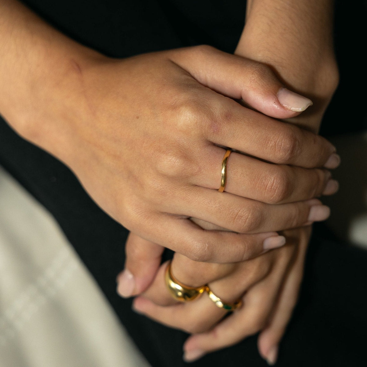Lines & Current Rhythm Stacker Ring