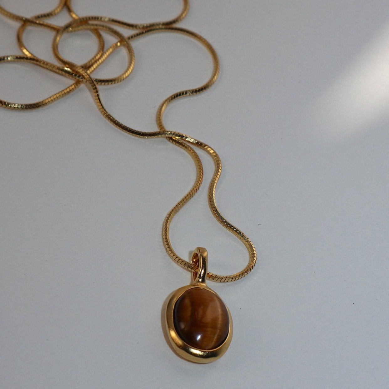 Lines & Current Tigers Eye Necklace