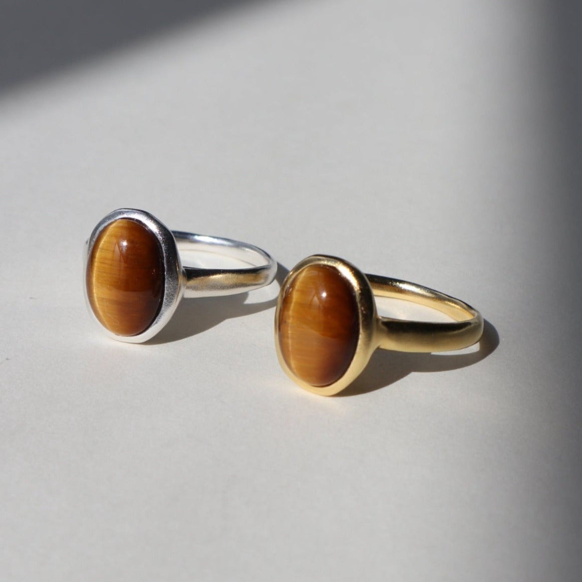 Lines & Current Tigers Eye Oval Ring