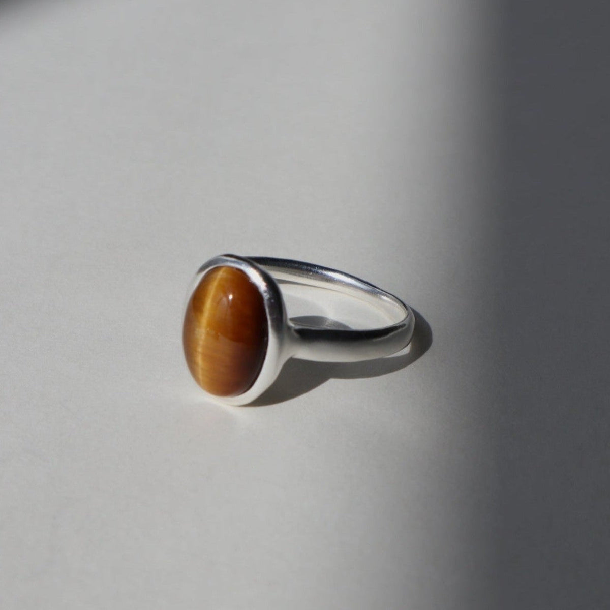 Lines & Current Tigers Eye Oval Ring